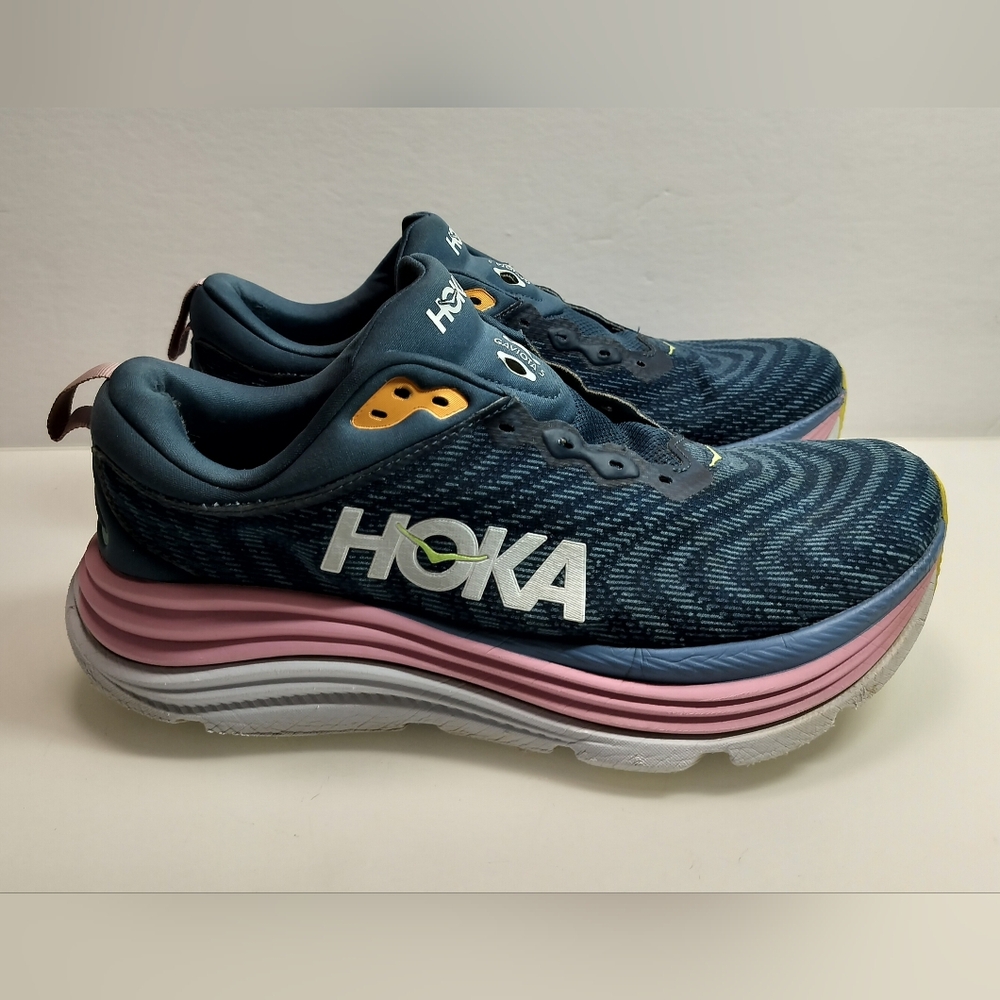 HOKA Gaviota 5 Blue Gray 1134235 Women Size 11B Pre-owned With Out Laces - Picture 1 of 14